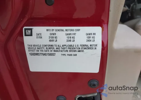 2004 Cadillac Cts Standard from USA, damaged, VIN 1G6DM577840156057